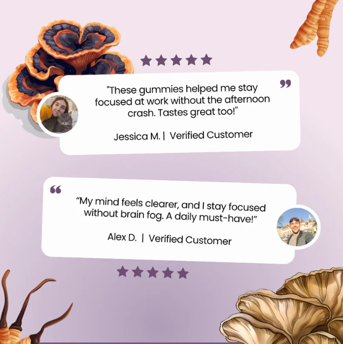 Brain boosting mushroom gummies